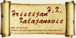 Hristijan Kalajanović vizit kartica